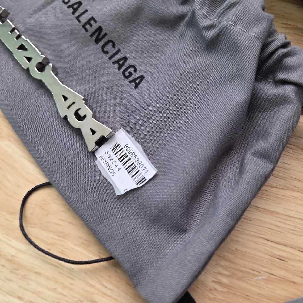 Balenciaga Silver Keychain Key Ring - Picture 11 of 16